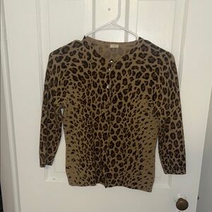 Leopard Print Button-Up Cardigan